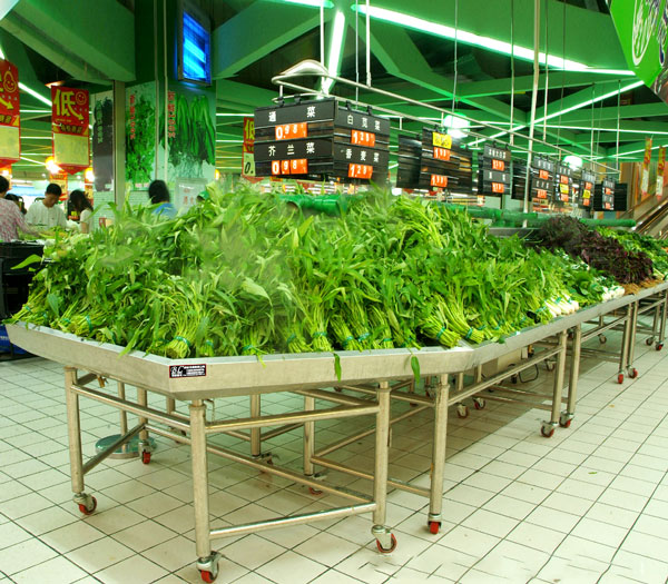 喷气式蔬菜货架